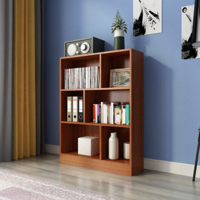 Scandinavian Standard Bookcase Closed Back Engineered Wood Bookshelf