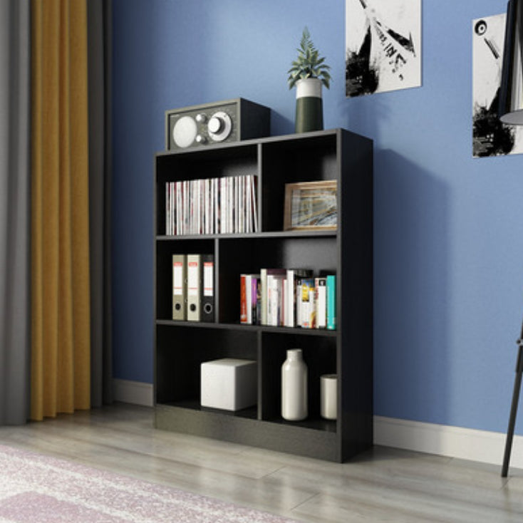 Scandinavian Standard Bookcase Closed Back Engineered Wood Bookshelf