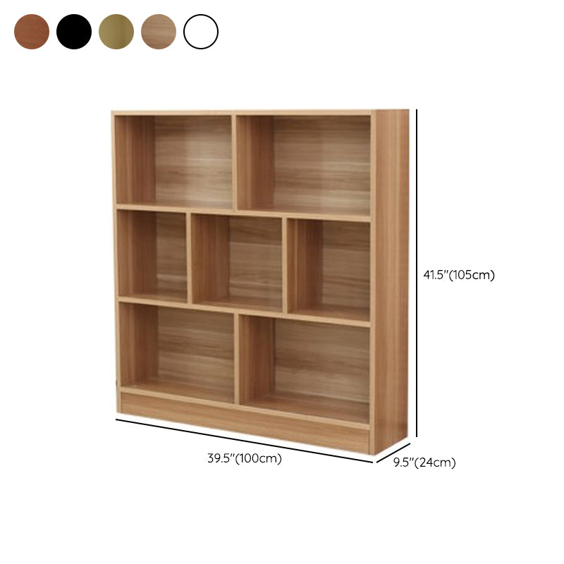 Scandinavian Standard Bookcase Closed Back Engineered Wood Bookshelf