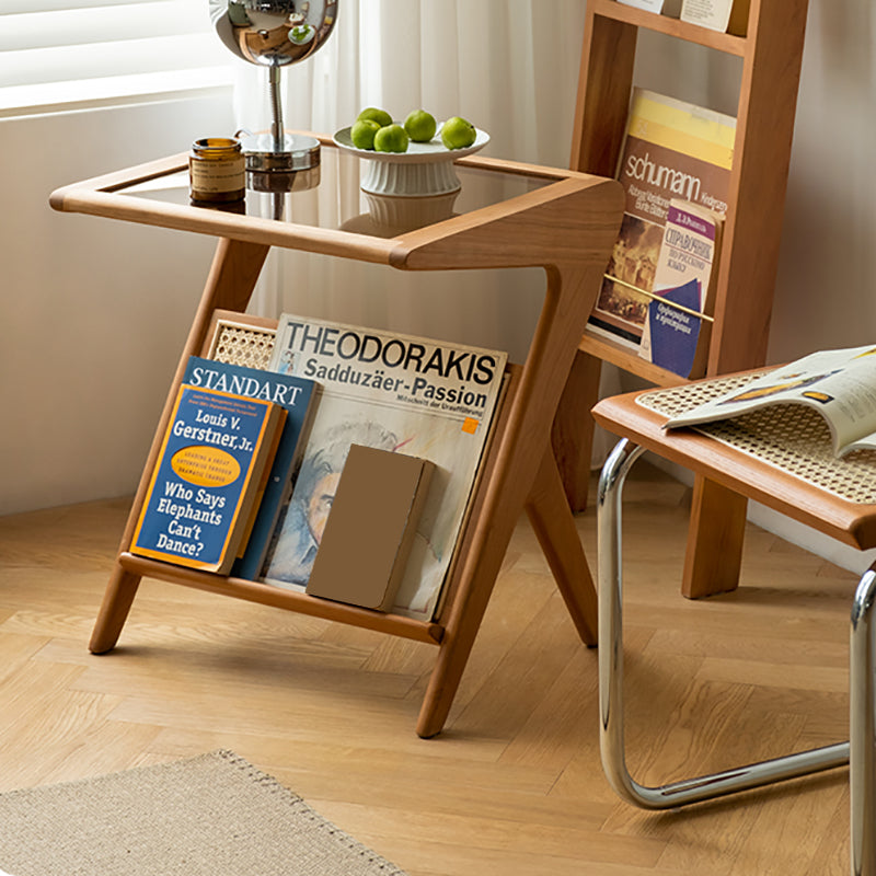 17" Wide Side Table Rectangular Accent Side Table with Storage