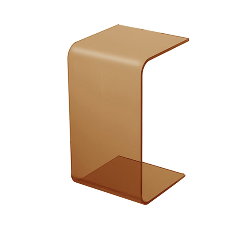 11" Wide Glam Side Table Acrylic Pedestal Accent Side Table for Bedroom