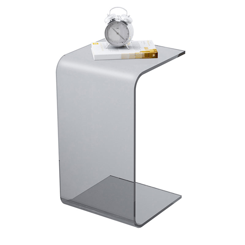 11" Wide Glam Side Table Acrylic Pedestal Accent Side Table for Bedroom