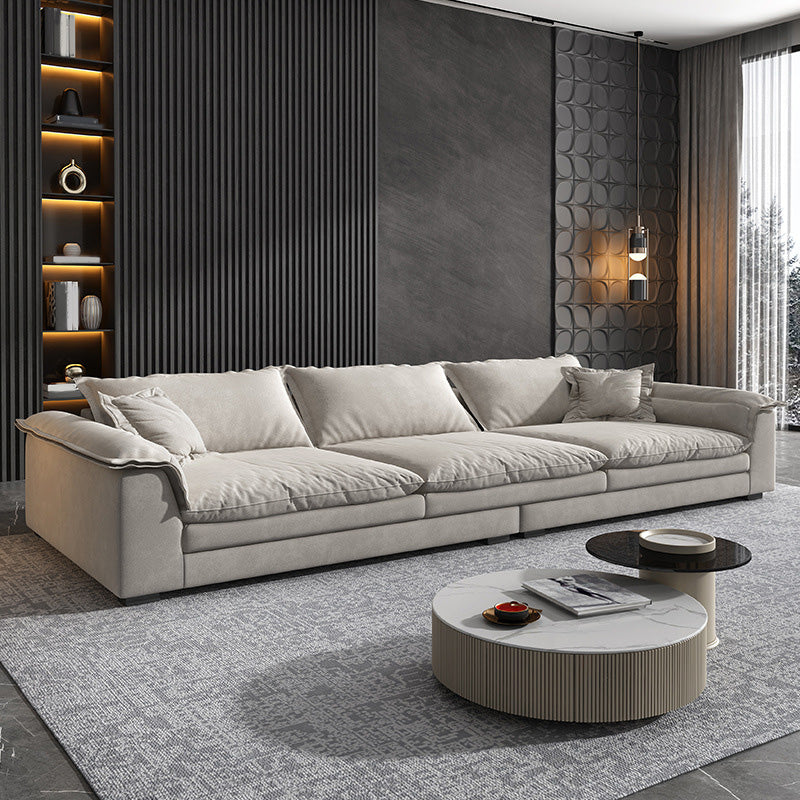 Contemporary Settee Living Room Pillow Top Arm Pillows Seating