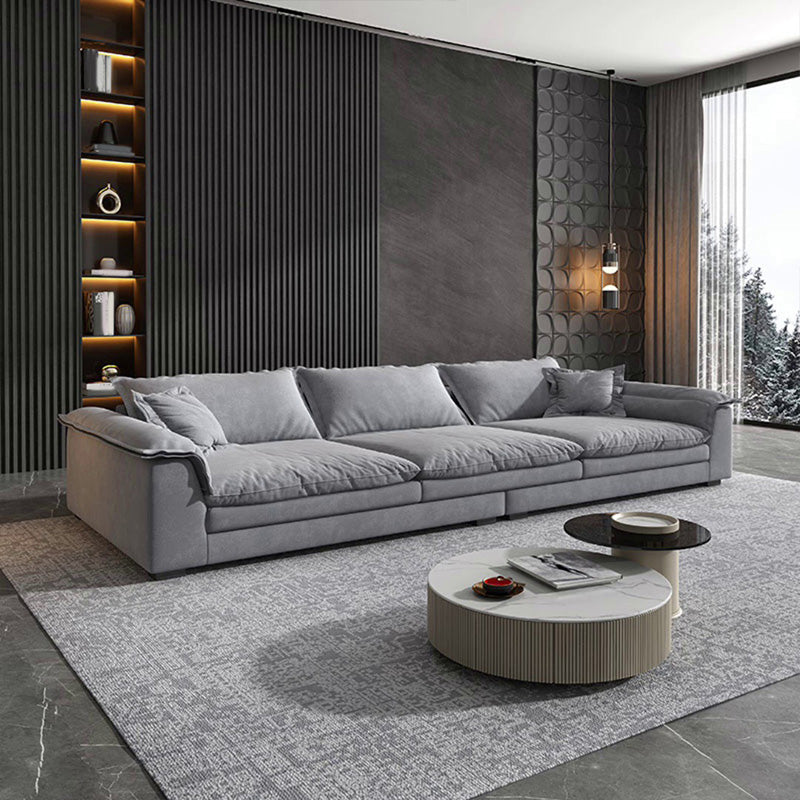 Contemporary Settee Living Room Pillow Top Arm Pillows Seating