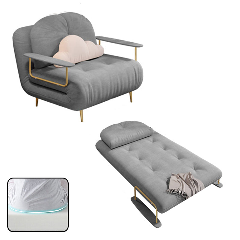 Fabric Upholstered Futon Chair Tufted Twin Futon Sleeper Sofa