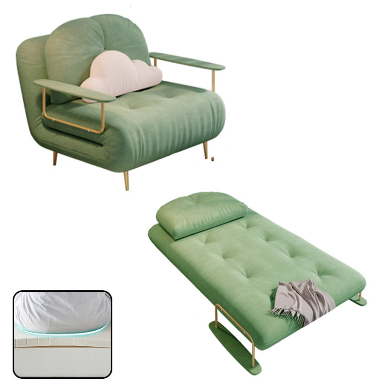 Fabric Upholstered Futon Chair Tufted Twin Futon Sleeper Sofa
