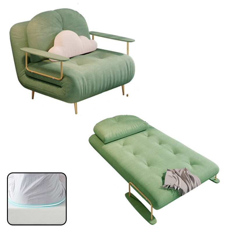 Fabric Upholstered Futon Chair Tufted Twin Futon Sleeper Sofa