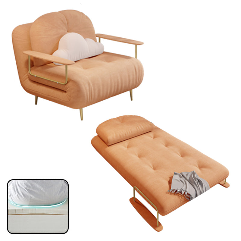 Fabric Upholstered Futon Chair Tufted Twin Futon Sleeper Sofa