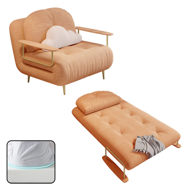 Fabric Upholstered Futon Chair Tufted Twin Futon Sleeper Sofa
