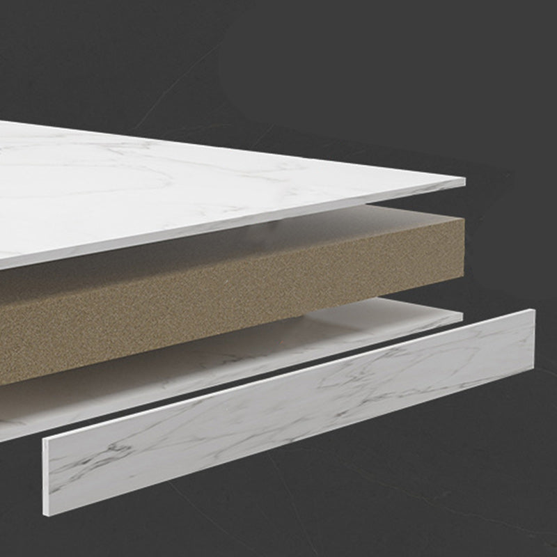 Stone Rectangle Contemporary Coffee Table 4 Legs Coffee Table