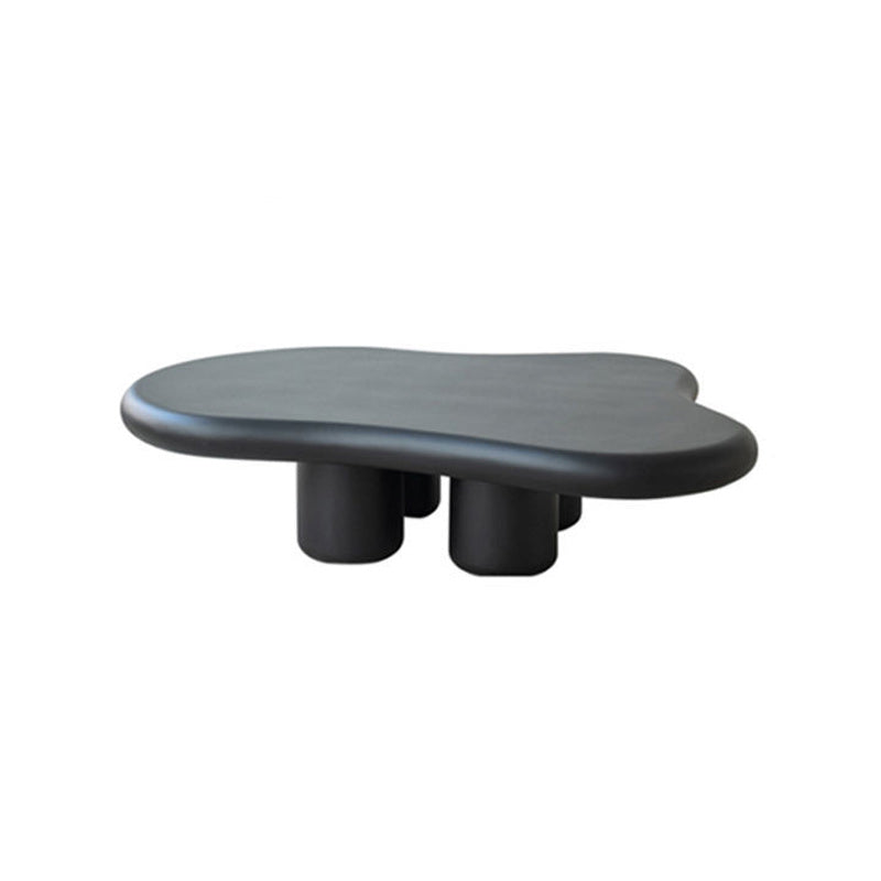 Modern 4 Legs Cocktail Table Wood Free Form Coffee Cocktail Table
