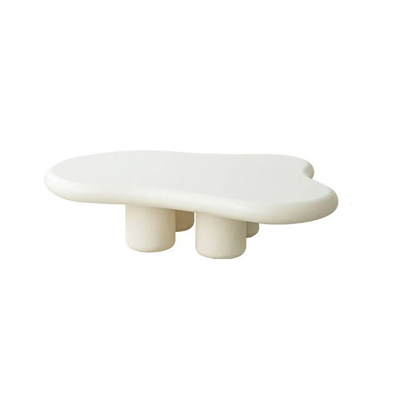 Modern 4 Legs Cocktail Table Wood Free Form Coffee Cocktail Table