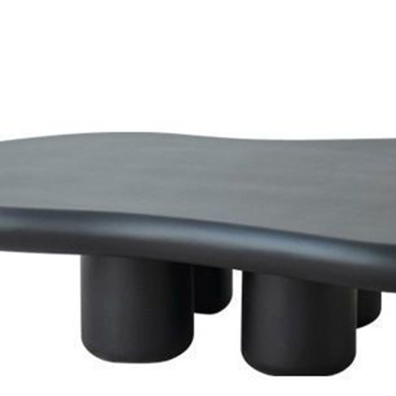 Modern 4 Legs Cocktail Table Wood Free Form Coffee Cocktail Table