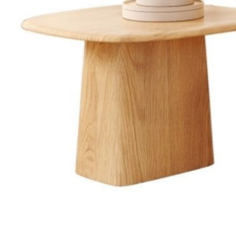 Modern Pedestal Cocktail Table Natural Color Coffee Table Set