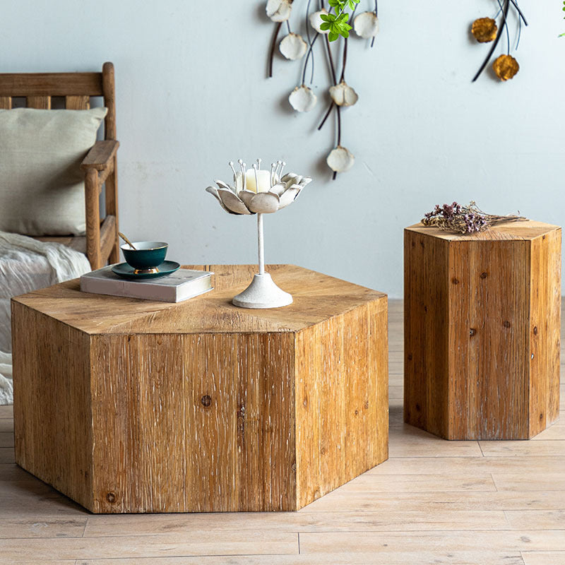 Contemporary Solid Wood Coffee Table Medium Wood Solid Coffee Table
