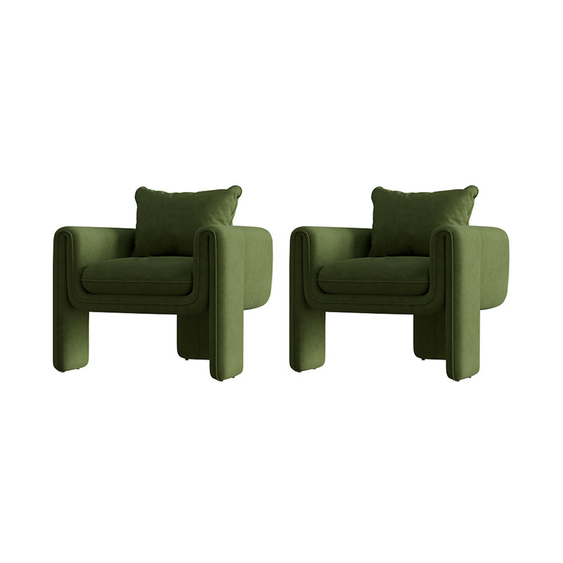Modern Living Room Accent Armchair Round Arms Sled Arm Chair
