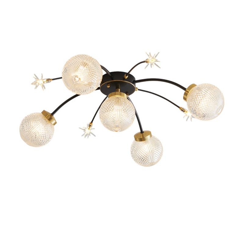 Nordic Style 9-Lights Ceiling Lamp Ball Shape Ceiling Light for Bedroom