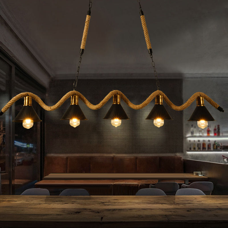 Industrial Island Light Metal Pendant Lighting Fixture for Dining Room