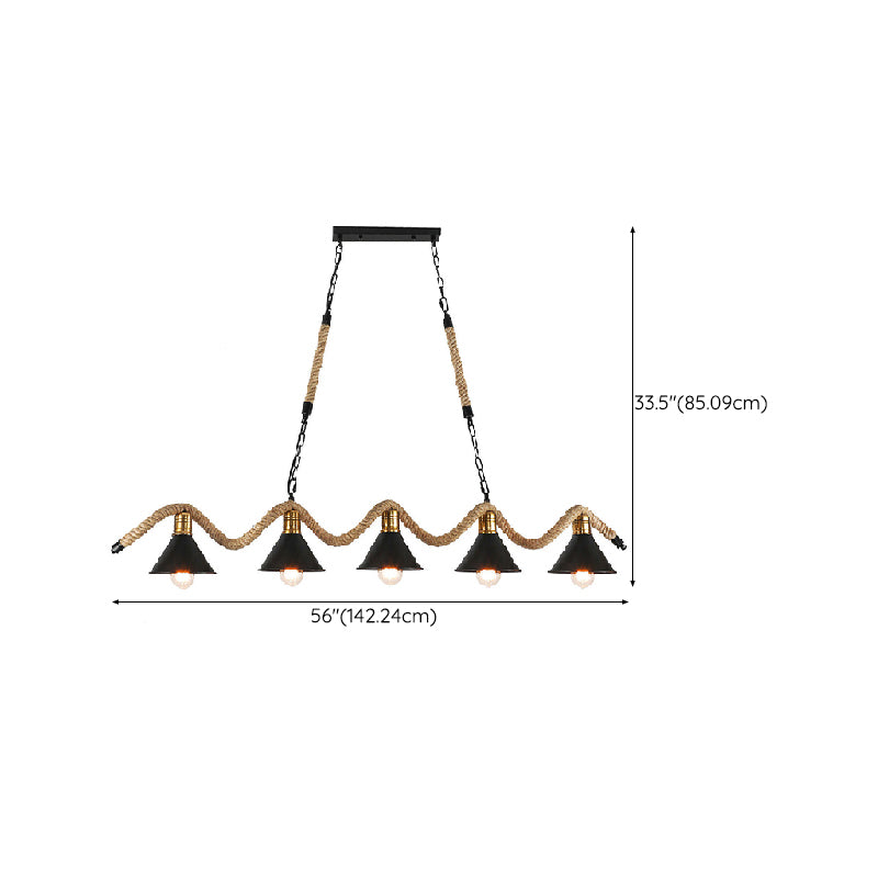 Industrial Island Light Metal Pendant Lighting Fixture for Dining Room