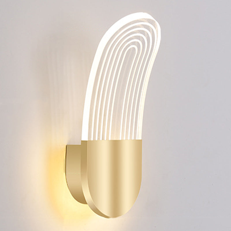 Modern Unique Shape Wall Light Fixture 1 Light Wall Mounted Lighting