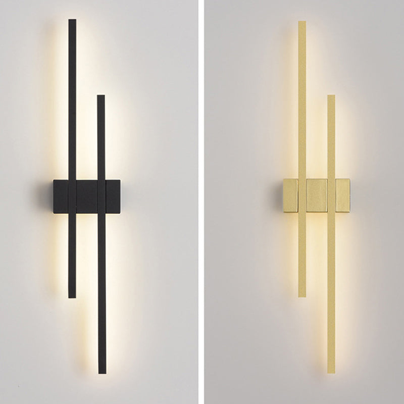 Minimalism Brass Wall Sconce Linear LED Sconce Lighting for Hallway