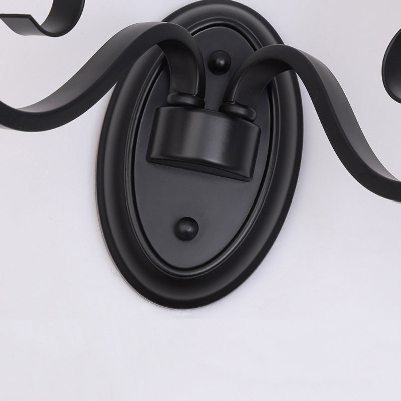 Crystal Geometric Shape Wall Light Modern Style 1/2 Light Wall Light Sconce in Black