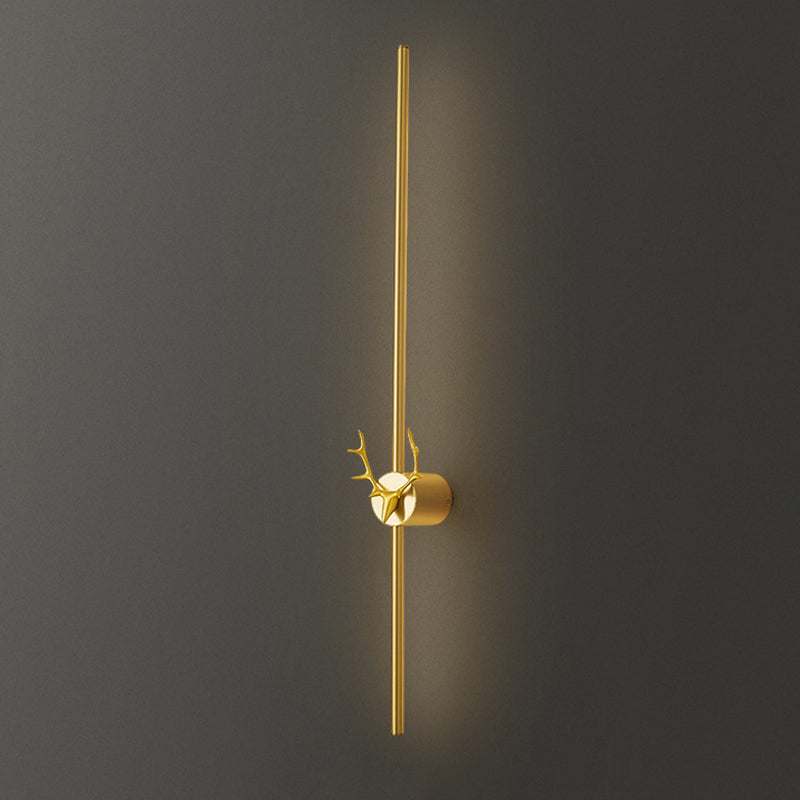 Minimalism Brass Wall Sconce Thin-Line Sconce Lighting for Living Room