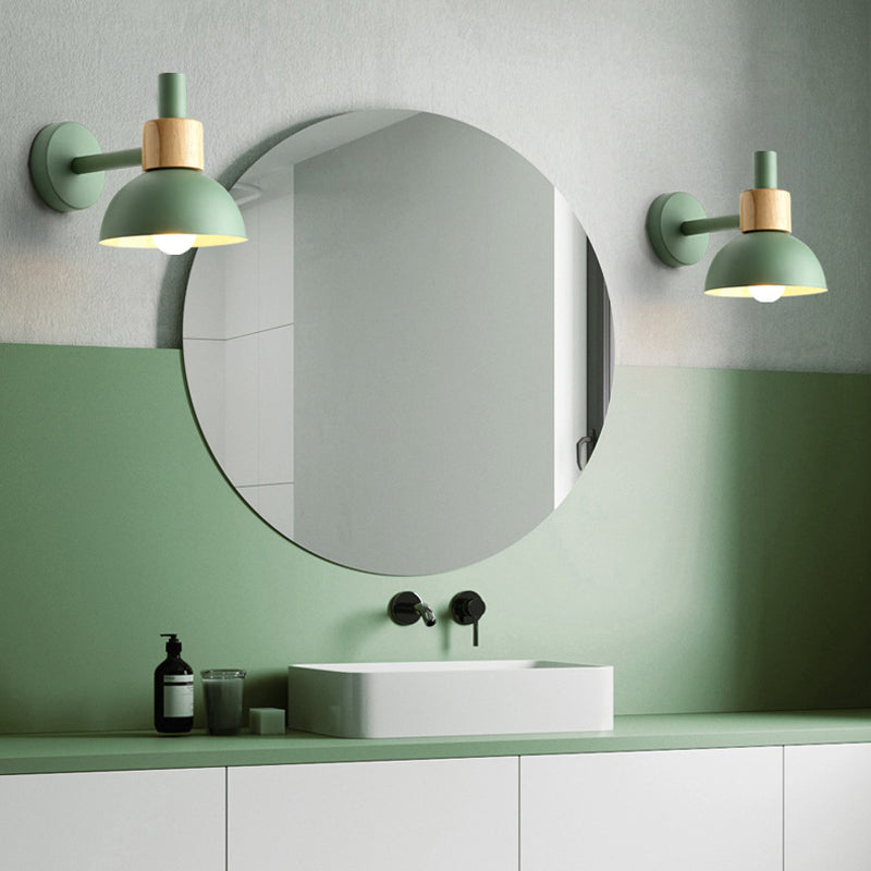 Metal Bowl Shape Wall Light Modern Style 1 Light Wall Light Sconce