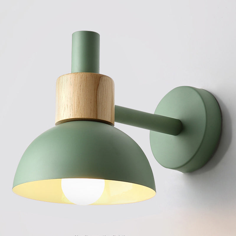 Metal Bowl Shape Wall Light Modern Style 1 Light Wall Light Sconce