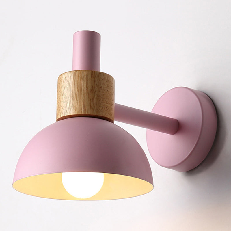 Metal Bowl Shape Wall Light Modern Style 1 Light Wall Light Sconce