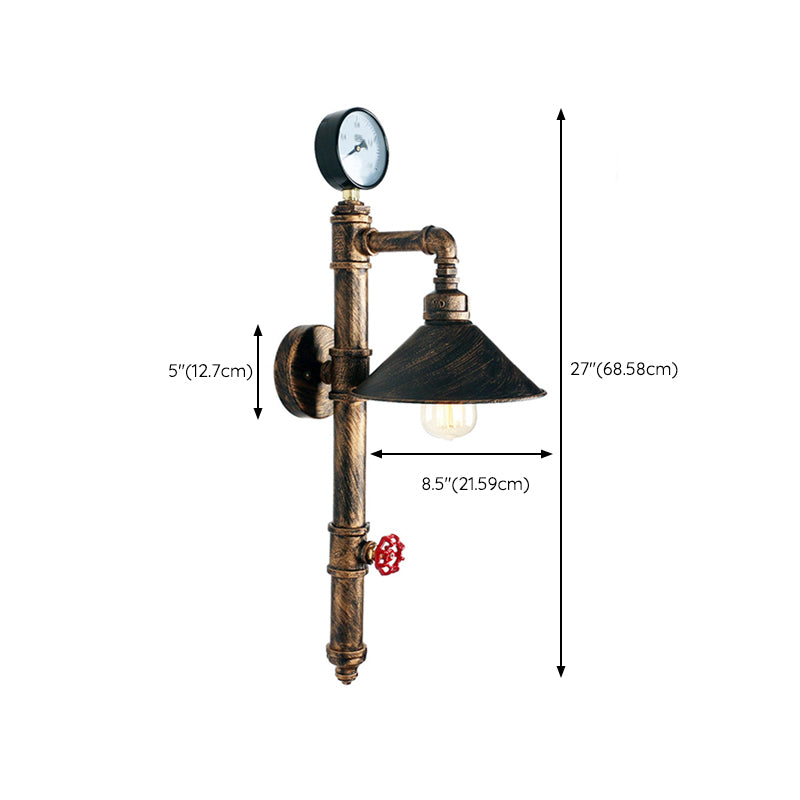 Industrial Wall Light Metallic Wall Light Sconce for Living Room