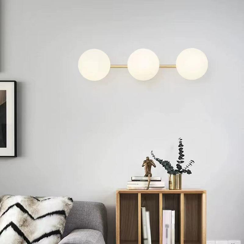 Nordic Style Golden Vanity Light Ball Shape Vanity Lamp for Shower Room