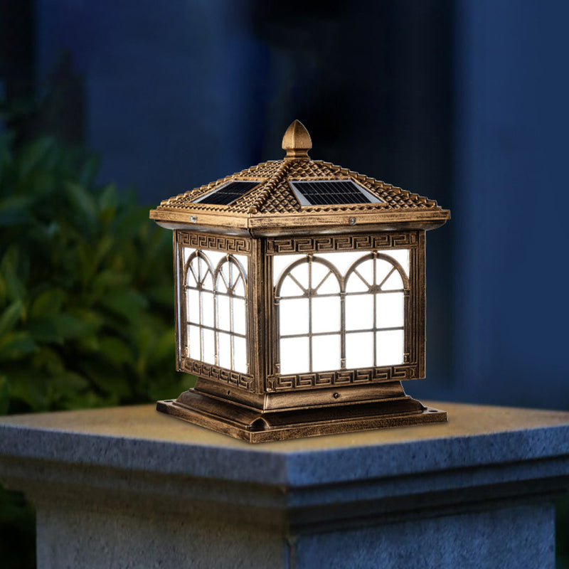 Modern Simple LED Pillar Lamp Household Solar Light for Backyard