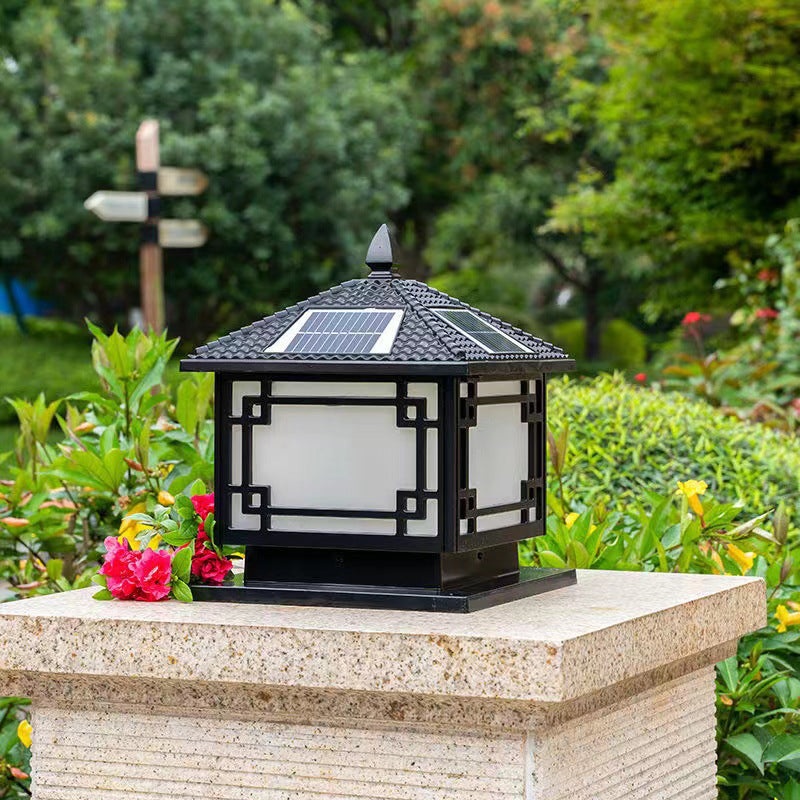 Modern Minimalist LED Pillar Lamp Household Solar Light for Garden
