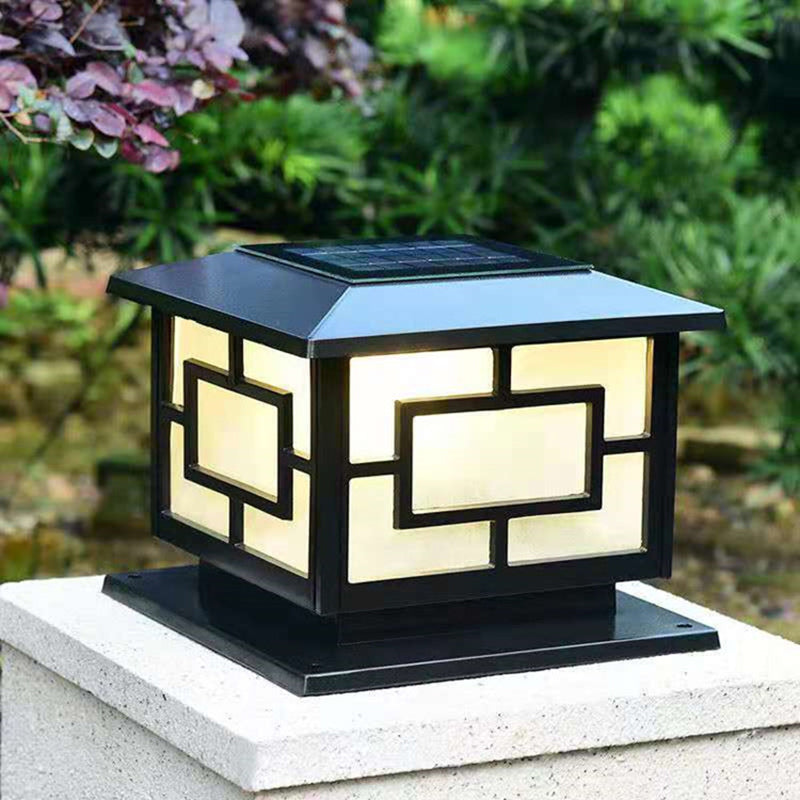 Contemporary Simple Pillar Lamp Household Solar Light for Garden