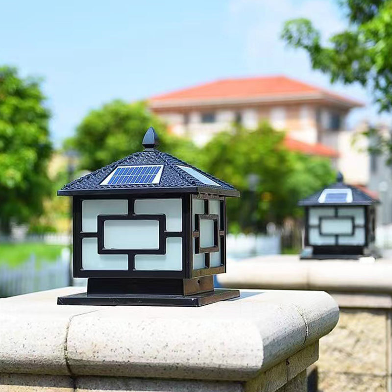 Contemporary Simple Pillar Lamp Household Solar Light for Garden