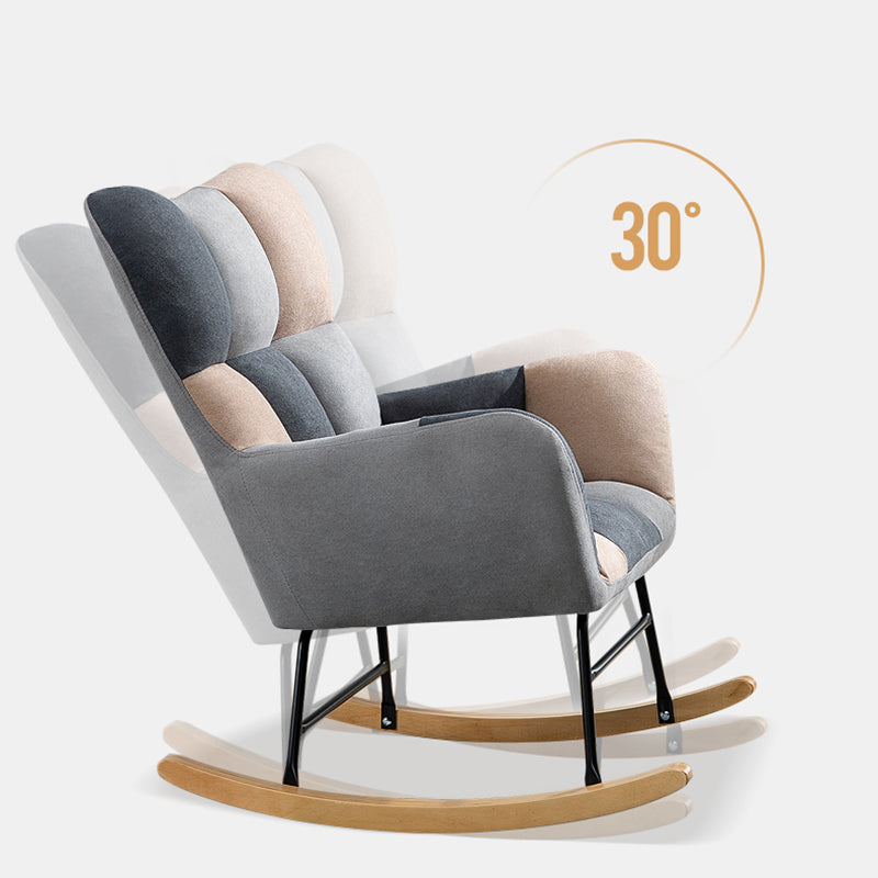 Modern Nursery Sofa Rocking Chair Indoor Rocking Chair with Ottoman