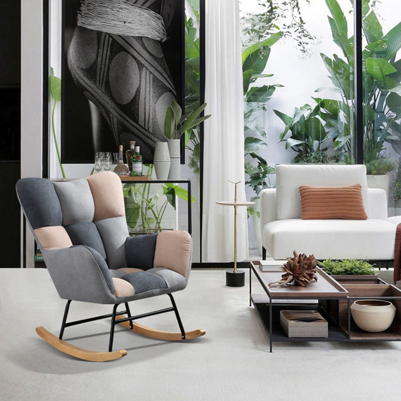 Modern Nursery Sofa Rocking Chair Indoor Rocking Chair with Ottoman