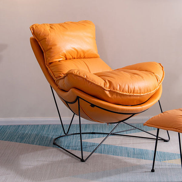 Balcony Recliner Lazy Rocking Chairs Fabric Soft Upholstered Sofa Chair