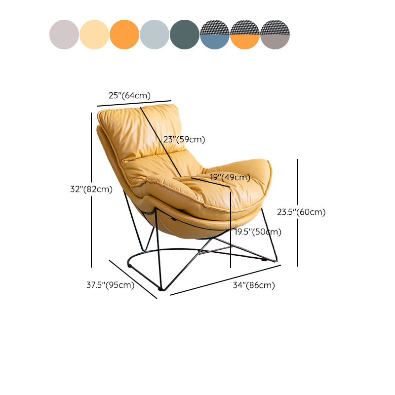 Balcony Recliner Lazy Rocking Chairs Fabric Soft Upholstered Sofa Chair