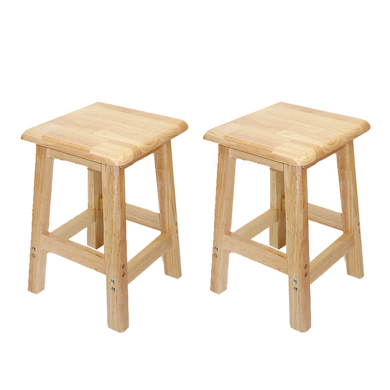 Industrial Solid Wood Bar Stool Backless Counter Stool for Restaurant
