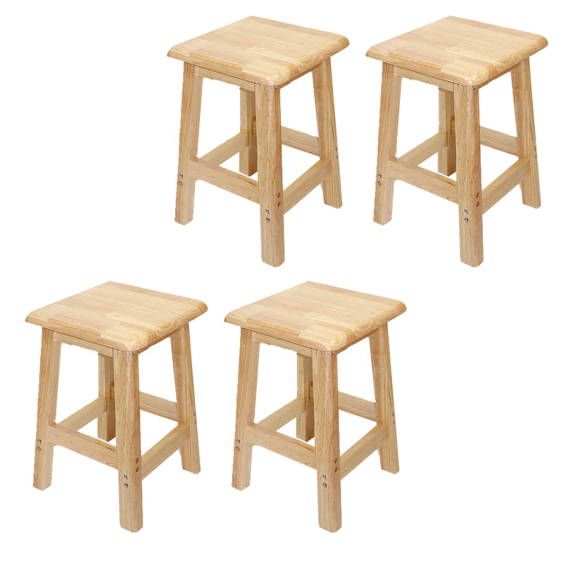 Industrial Solid Wood Bar Stool Backless Counter Stool for Restaurant