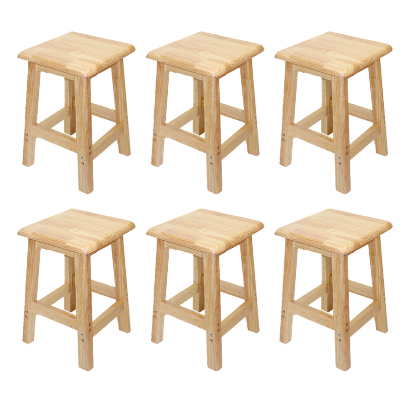 Industrial Solid Wood Bar Stool Backless Counter Stool for Restaurant