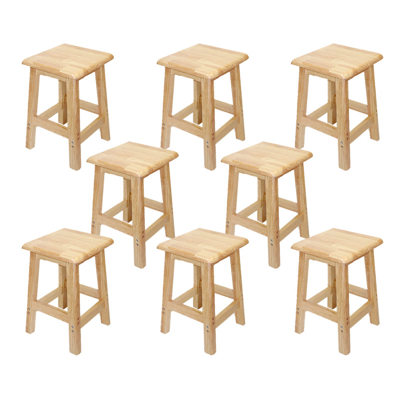 Industrial Solid Wood Bar Stool Backless Counter Stool for Restaurant