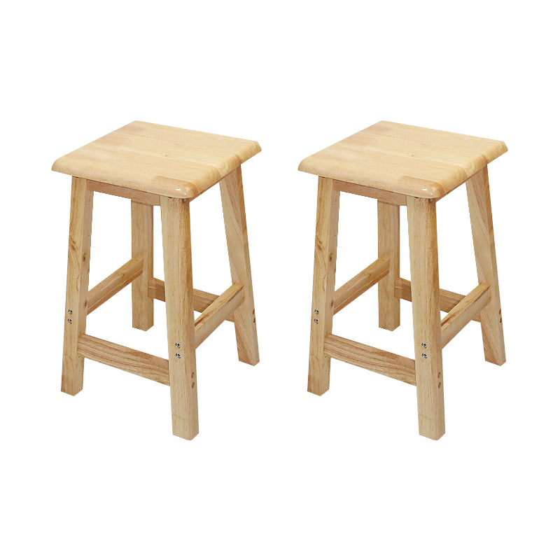 Industrial Solid Wood Bar Stool Backless Counter Stool for Restaurant