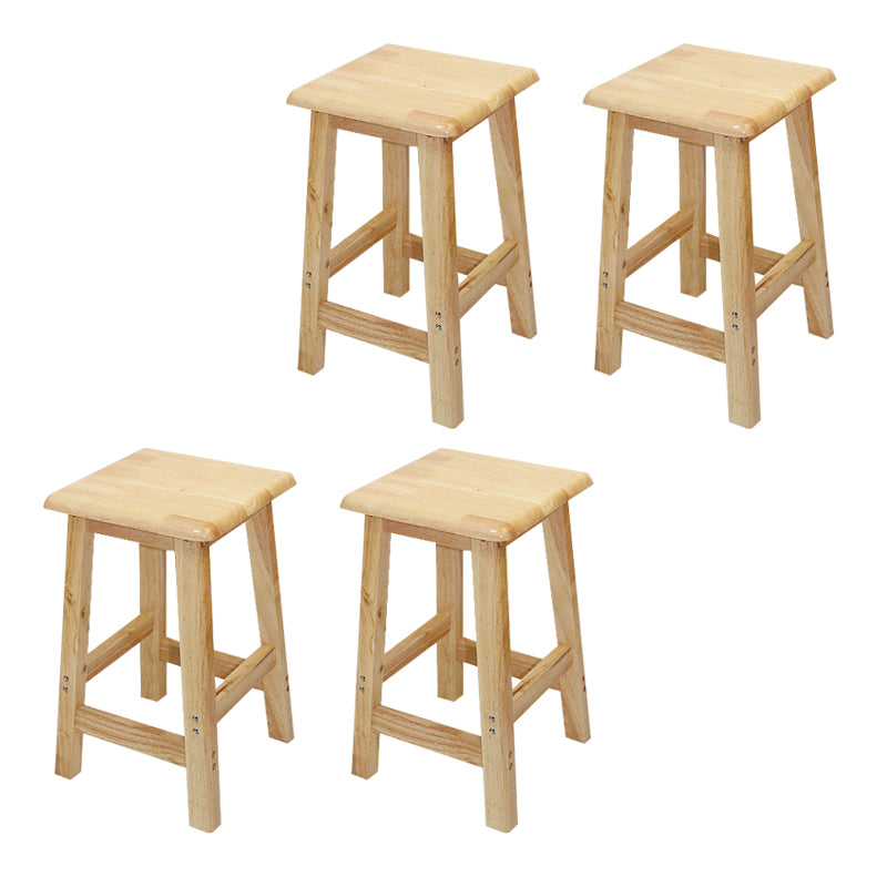 Industrial Solid Wood Bar Stool Backless Counter Stool for Restaurant