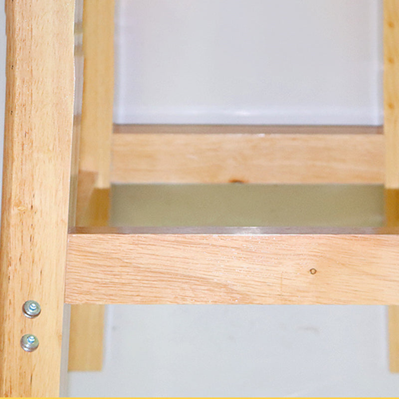 Industrial Solid Wood Bar Stool Backless Counter Stool for Restaurant