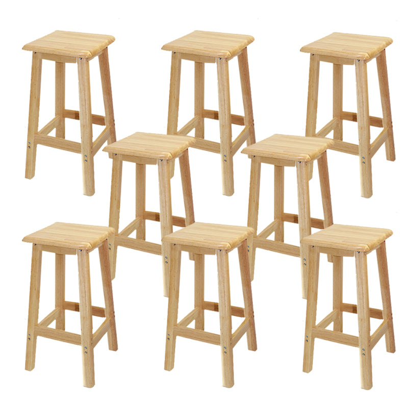 Industrial Solid Wood Bar Stool Backless Counter Stool for Restaurant