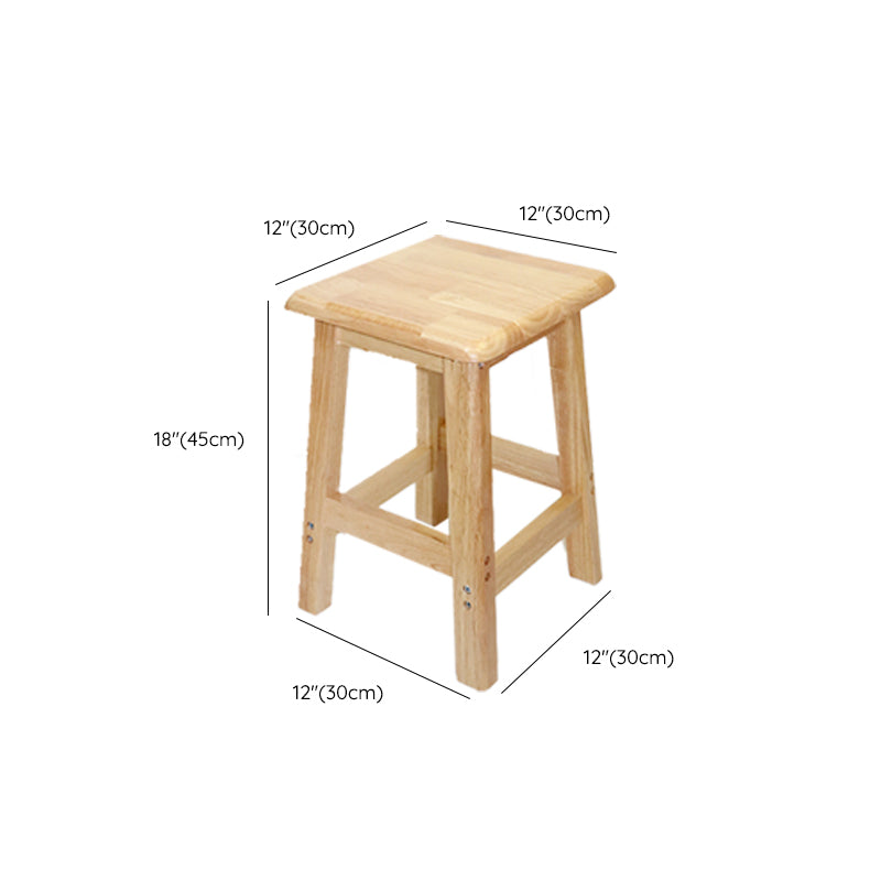 Industrial Solid Wood Bar Stool Backless Counter Stool for Restaurant