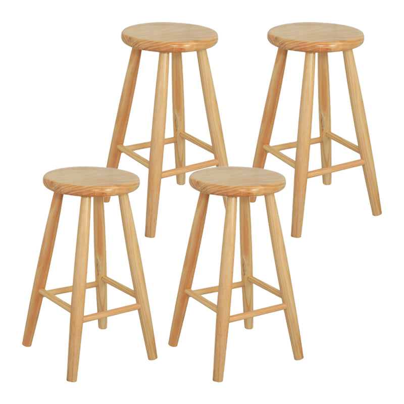 Industrial Solid Wood Bar Stool Backless Counter Stool for Bristol